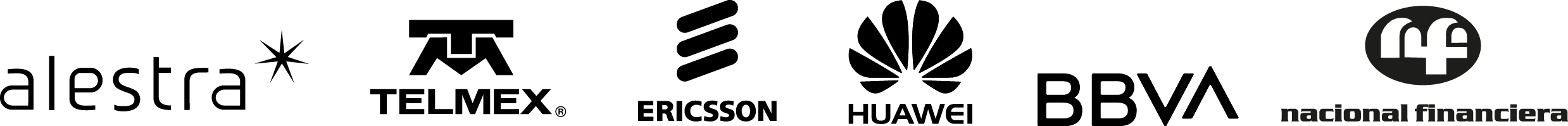 Logos de clientes: Sonda, Televisa, SAT